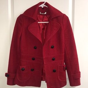 Forever 21 red Pea coat